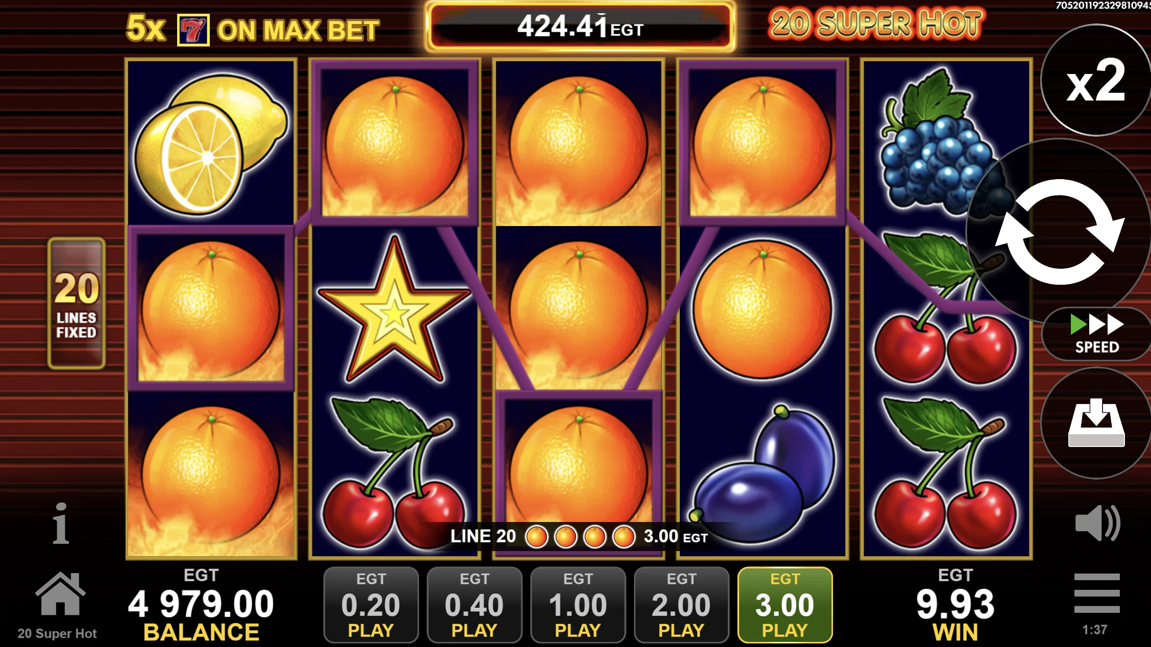 20 Super Hot slot demo